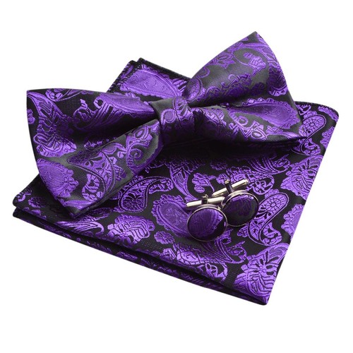 Mens paisley bow - paisley, pocket