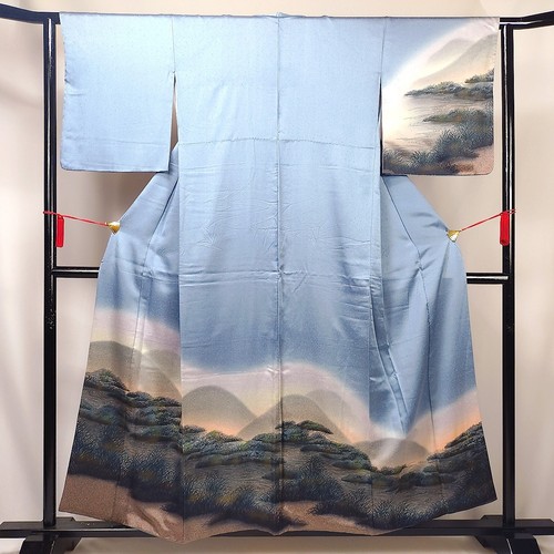 Vintage japanese silk kimono - silk,