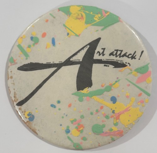 Art attack vintage button - art,