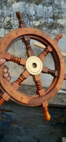 Wood ship wheel nautical - ship,