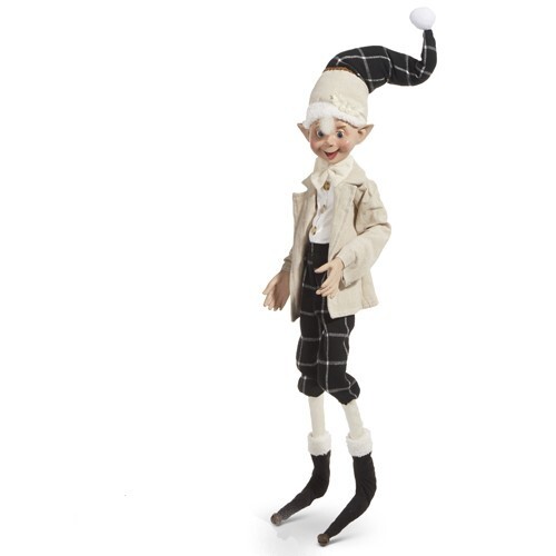 Posable elf black - in, &