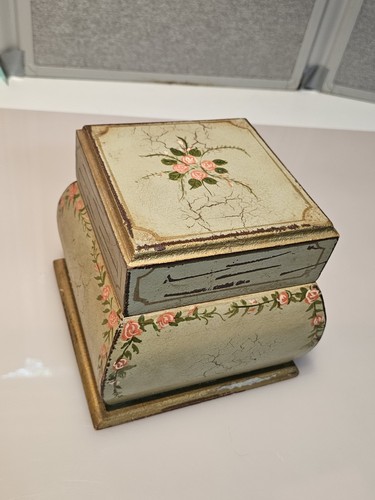 Vintage hand painted wooden - vintage,