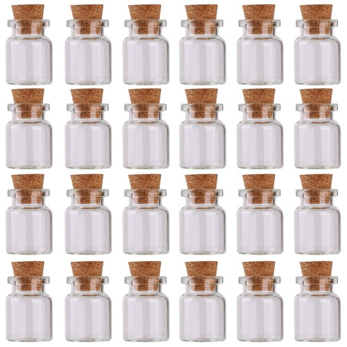 Mini glass bottles with - glass, cork