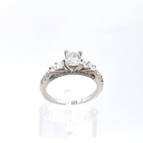 14k white gold princess cut - white,