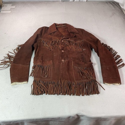 Vintage suede leather jacket - leather,