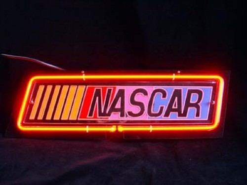 Nascar carved neon lamp - nascar,