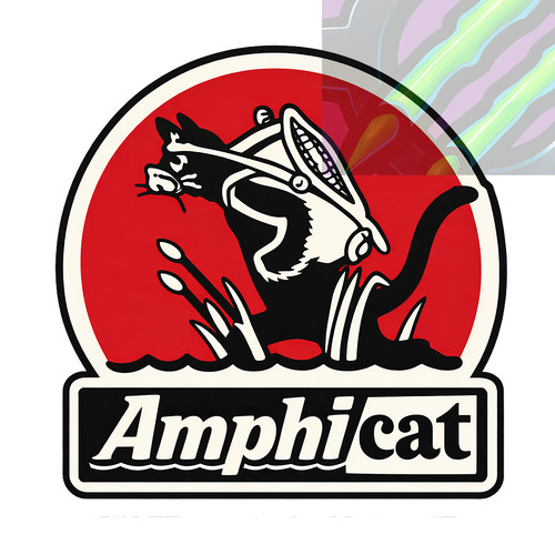 Amphicat atv logo 9x9cm - amphicat,