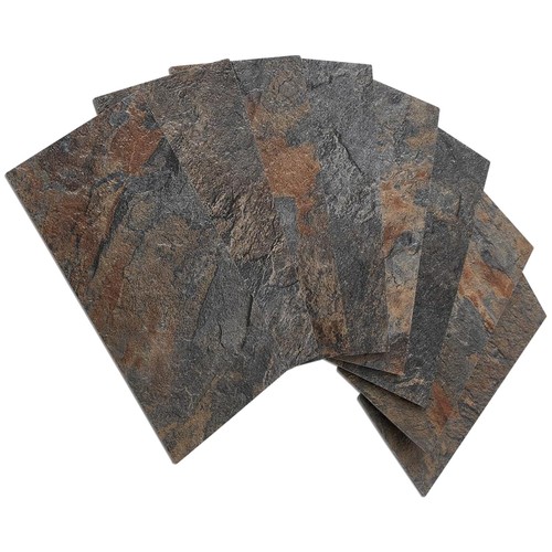Rust slate pvc stick tiles - slate, on