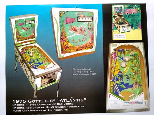 Atlantis pinball machine art - atlantis,