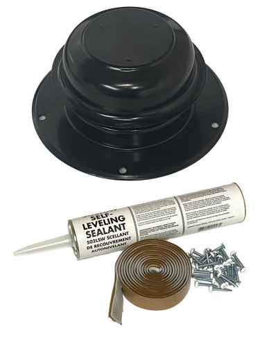 Plastic black plumbing vent - black,