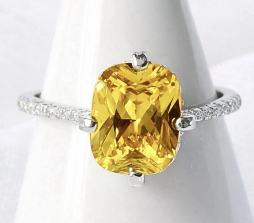 Yellow solitaire ring size - yellow,
