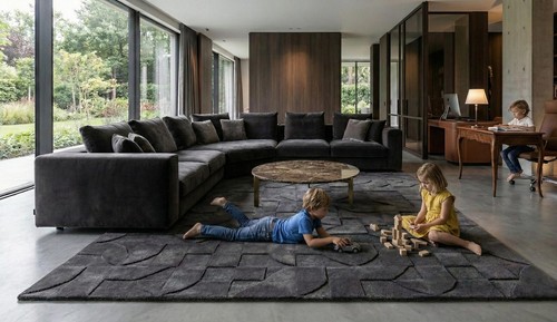 Handmade wool rug high pile - handmade, rug: