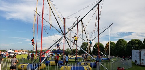 Bungee trampoline amusement - bungee,