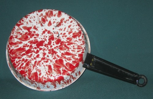 Red white splatter - red,