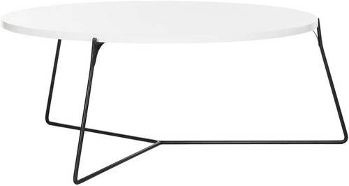 Mae modern white lacquer round - lacquer,
