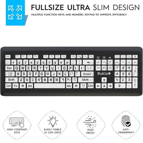 Large print keyboard for low - large,