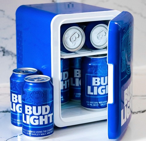Bud light mini fridge can - light,