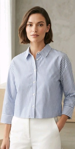 Everlane button crop - , top