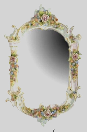 Mirror porcelain framed - porcelain,
