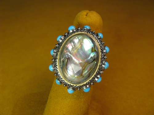 Barbara bixby abalone doublet - abalone,