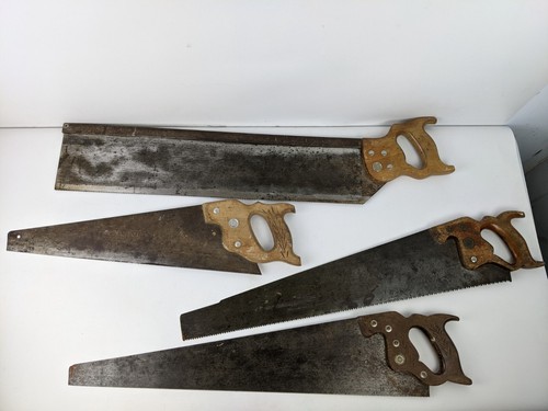 Lot vintage hand - hand, saws