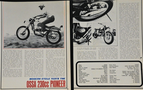 1971 ossa pioneer - pioneer, original