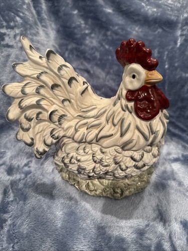 Rooster cookie jar beautiful - rooster,