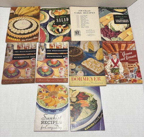 Lot vintage cookbook - vintage,