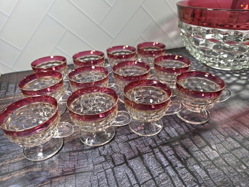 Vintage cranberry flash glass - cranberry,