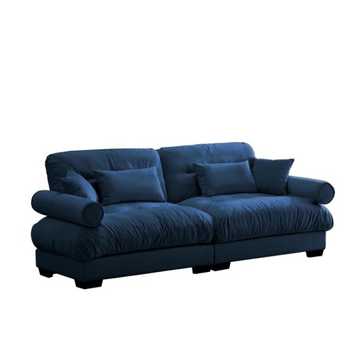 Modern velvet comfy sectional - modern,