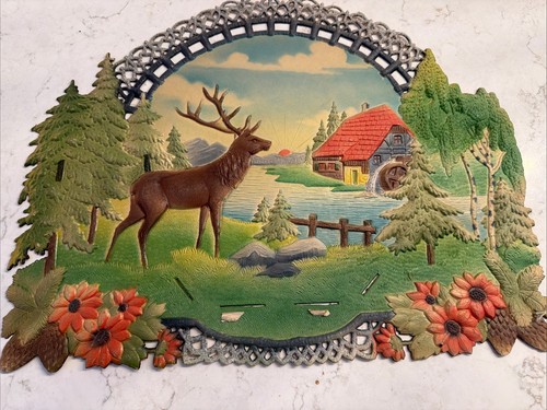 Vintage diecut embossed german - diecut,