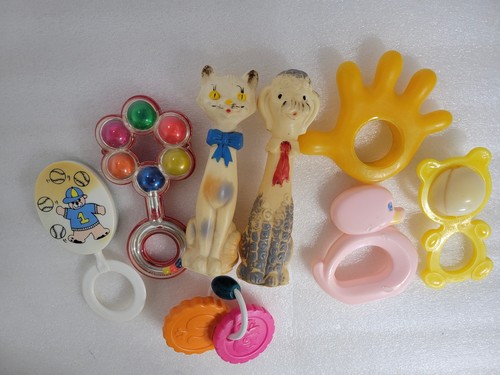 Vintage baby infant rattle - baby,