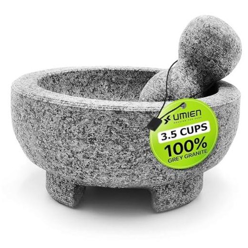 Granite mortar and pestle set - mortar,