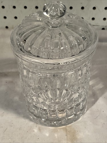 Lead crystal lidded biscuit - crystal,