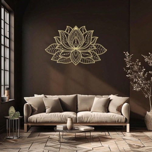 Zen style mandala lotus metal - mandala,