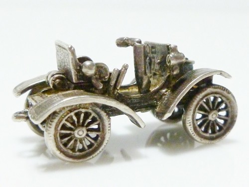 Old sterling silver automobile - silver,