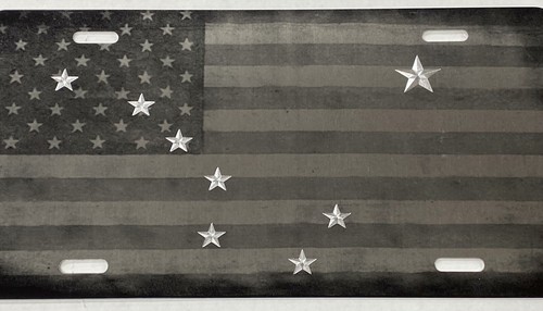 Laser flag diamond etched - us, &
