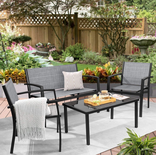 Gray piece outdoor patio - gray,