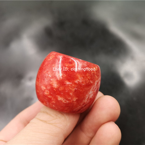 Red chicken blood jade finger - red, chicken-blood