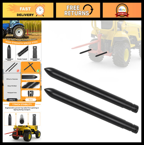 Heavy duty hay - bale, spear