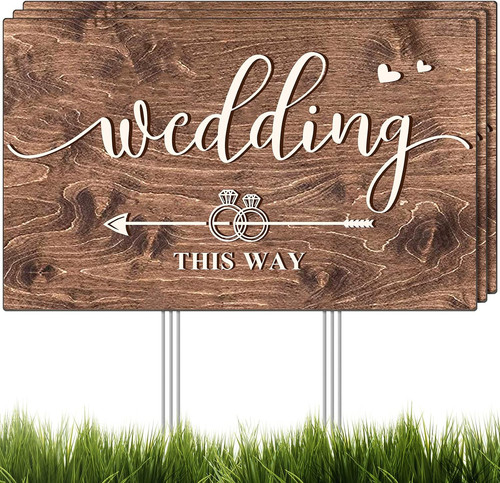 Wedding this way sign 3 - sign,