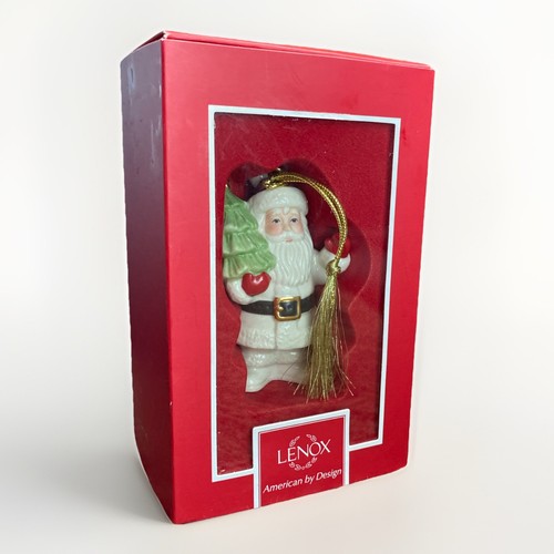 Lenox jolly santa ornament - lenox,