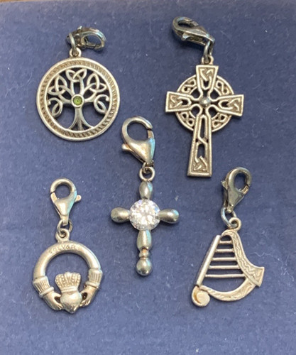 Irish clip charms claddagh - irish,