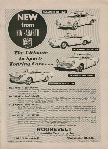 1960 fiat abarth 850 2200 - 1960, fiat-abarth