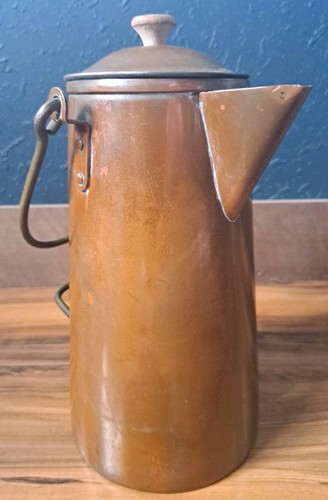 Vintage mcm copper coffee pot - vintage,