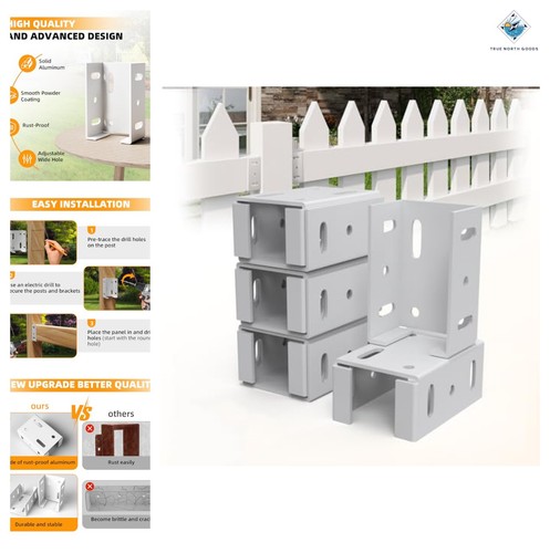 Aluminum fence brackets for - aluminum,
