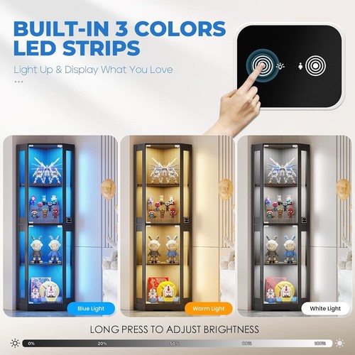 Corner glass display - glass,