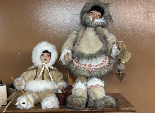 Alaska eskimo doll figurines - eskimo,