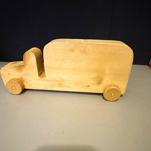Handmade wooden toy semi - wooden,