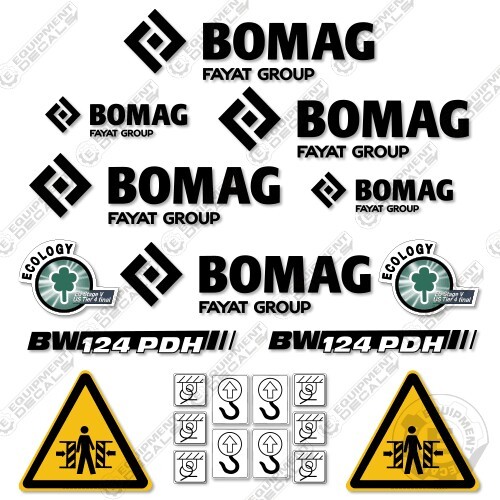Fits bomag bw124pdh - bw124pdh-5, decal
